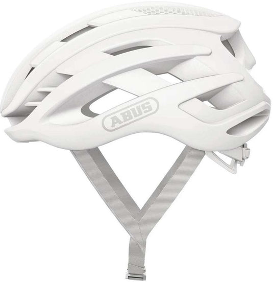 Abus fietshelm airbreaker pure white s - 51-55 cm - wit - geschikt voor gebruik op racefietsen - gravelbikes - 200 g