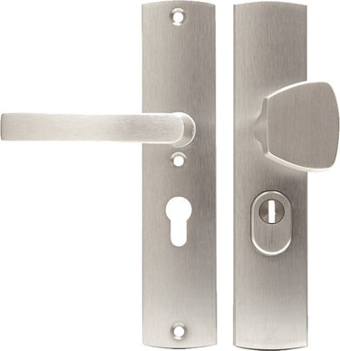 Axa veiligheidsbeslag (curve plus) aluminium geslepen: knop-kruk (model s blok) pc55 met kerntrekbeveiliging skg***