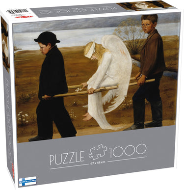 Tactic hugo simberg: wounded angel – puzzel – 1000 stukjes – klassieke finse kunst – symbolistisch meesterwerk – hoogwaardige scandinavische kwaliteit