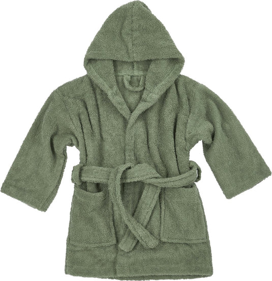 Meyco baby uni badjas - badstof - forest green - 86 92