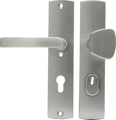 Axa veiligheidsbeslag (curve plus) inox geslepen: knop-kruk (model s blok) pc72 met kerntrekbeveiliging skg***