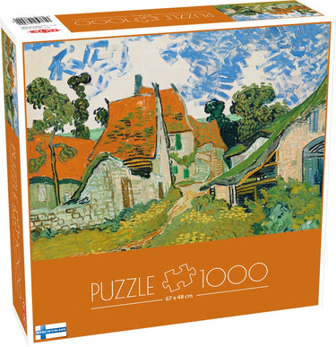 Tactic vincent van gogh: street in auvers-sur-oise – puzzel – 1000 stukjes – wereldberoemde postimpressionistische kunst – iconisch straattafereel – hoogwaardige scandinavische kwaliteit