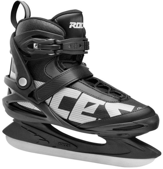 Roces – big icy 2 – ijshockeyschaatsen – schaatsen heren – zwart wit – comfort foam padding verstevigde hielsupport – maat eu 52