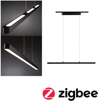 Paulmann urail pendels smart home zigbee 3.0 lento 3x600lm 3x13,5w tunable white dimbaar 230v zwart mat