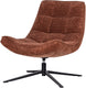 Woood maudi draaifauteuil - chenille - bruin - 84x74x86