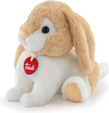Trudi puppy knuffel konijn 18 cm - hoge kwaliteit pluche knuffel - knuffeldier voor jongens en meisjes - wit beige - 15x18x17 cm maat s