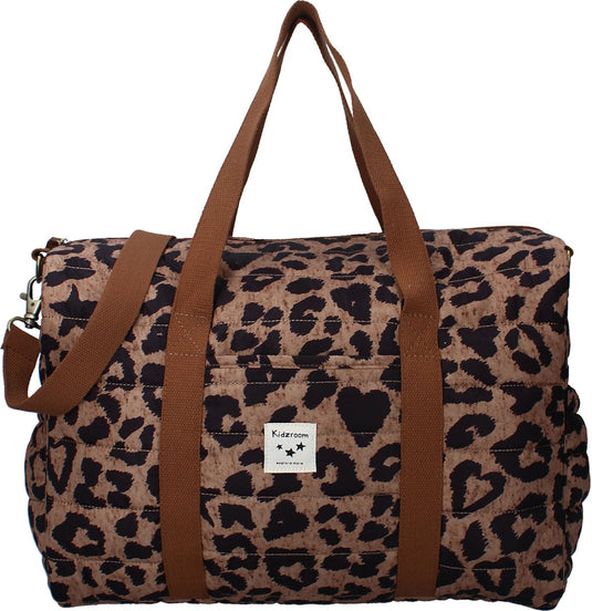 Kidzroom luiertas mini mamas - beige - verschoonmatje - verstelbare schouderband - ophanglussen kinderwagen