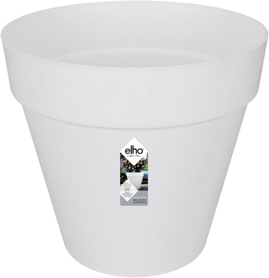Elho loft urban rond 60 - grote bloempot voor buiten - waterreservoir - 100% gerecycled plastic - ø 58.0 x h 54.0 cm - wit