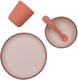 Jollein kinderserviesset siliconen - met bord, kom, beker - blush shades