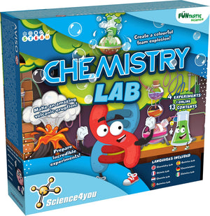 Science 4 you science4you funtastic chemistry lab - wetenschap speelgoed kinderen - chemie kit - schuimkolommen - educatief boek: bereid ongelooflijke experimenten voor!