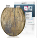 Schütte wc-bril 80124 solid wood - mdf-hout - soft close - verchroomde scharnieren - belastbaar tot 175 kg - decor - 3-zijdige print
