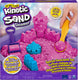 Kinetic sand shimmer - zandkasteel-set met 453 g roze glinsterend origineel 3 vormpjes en 2 stuks gereedschap - sensorisch speelgoed