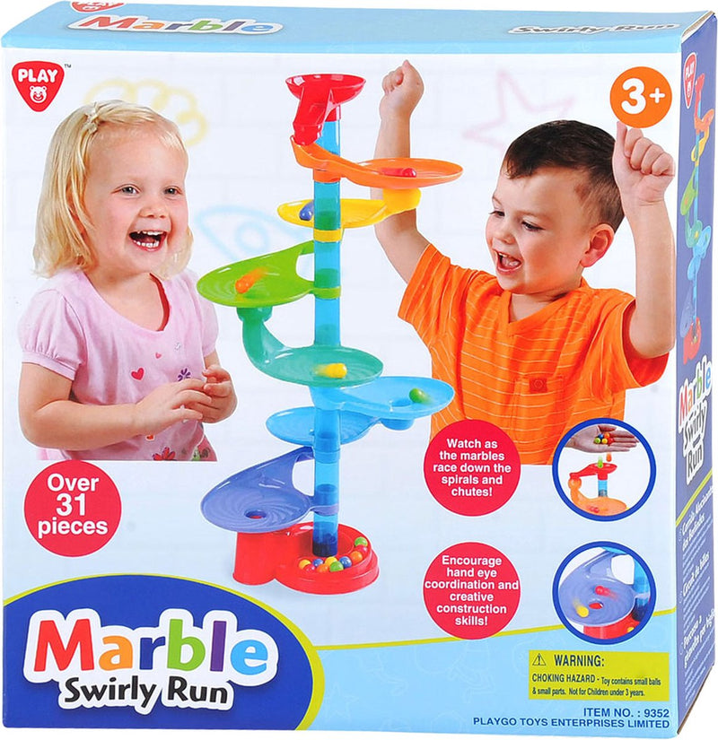Load image into Gallery viewer, Playgo play knikkerbaan speelgoed met ronde platformen - 31-delig - kleurrijk.
