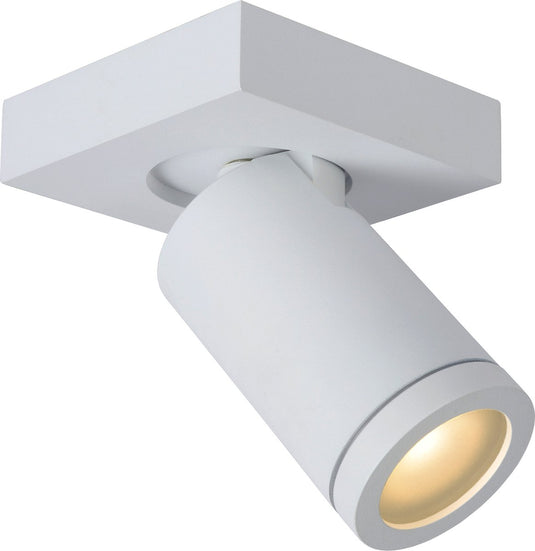Lucide taylor - plafondspot (plafondlamp) badkamer - led dim to warm - gu10 - 1x5w 2200k 3000k - ip44 - wit