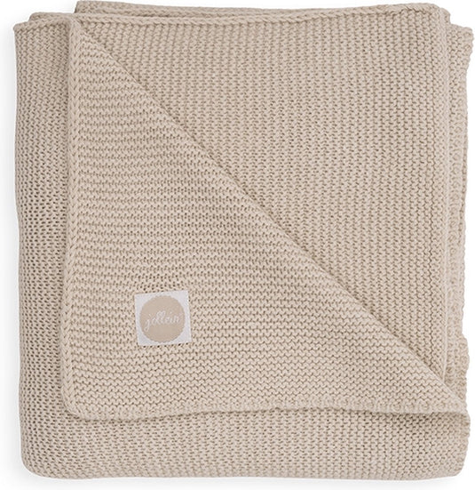 Jollein deken wieg 75x100cm - basic knit - nougat - wiegdekentje baby