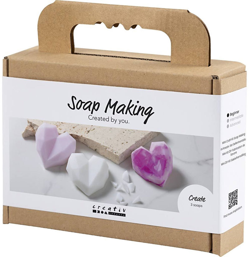 Load image into Gallery viewer, Creativ company mini hobbyset harten zeep maken roze
