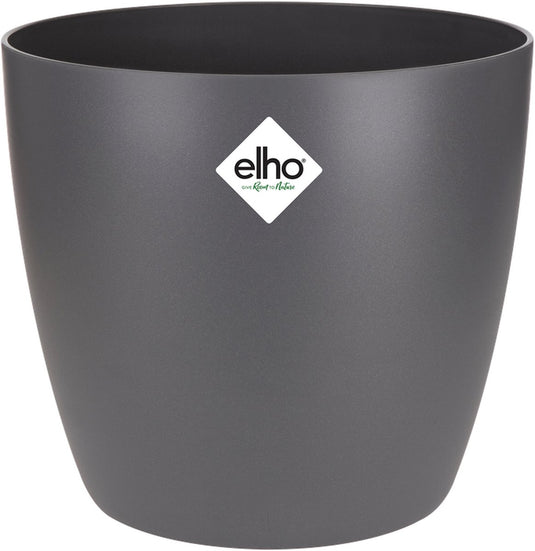 Elho brussels rond 30 - bloempot voor binnen - ø 29.5 x h 27.1 cm - antraciet