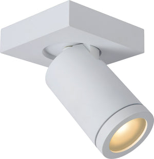 Lucide taylor - plafondspot (plafondlamp) badkamer - led dim to warm - gu10 - 1x5w 2200k 3000k - ip44 - wit