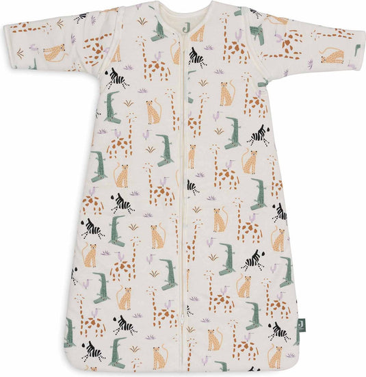 Jollein baby slaapzak winter met afritsbare mouw 90cm - jungle jambo - winterslaapzak