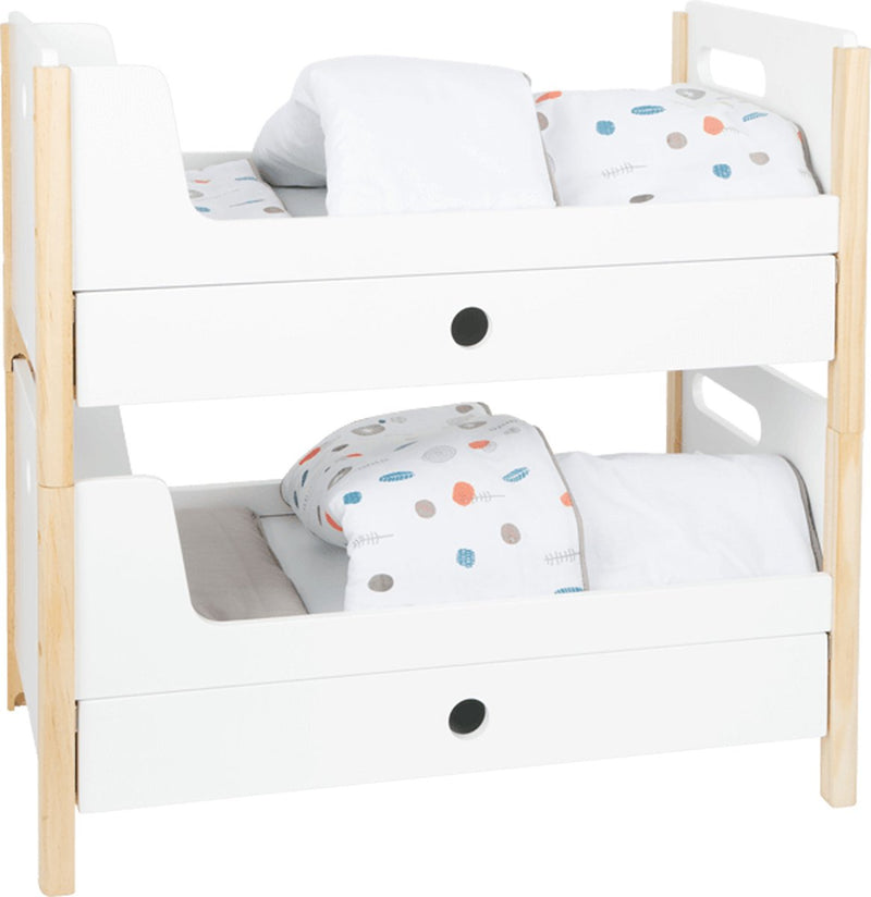 Load image into Gallery viewer, Small foot - houten poppenhoogslaper little button met beddengoed, 6dlg.
