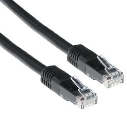 Act zwart 2 m u utp cat6 patchkabel met rj45 connectoren