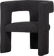 Woood tiwa fauteuil - bouclé - donkergrijs - 70x64x64