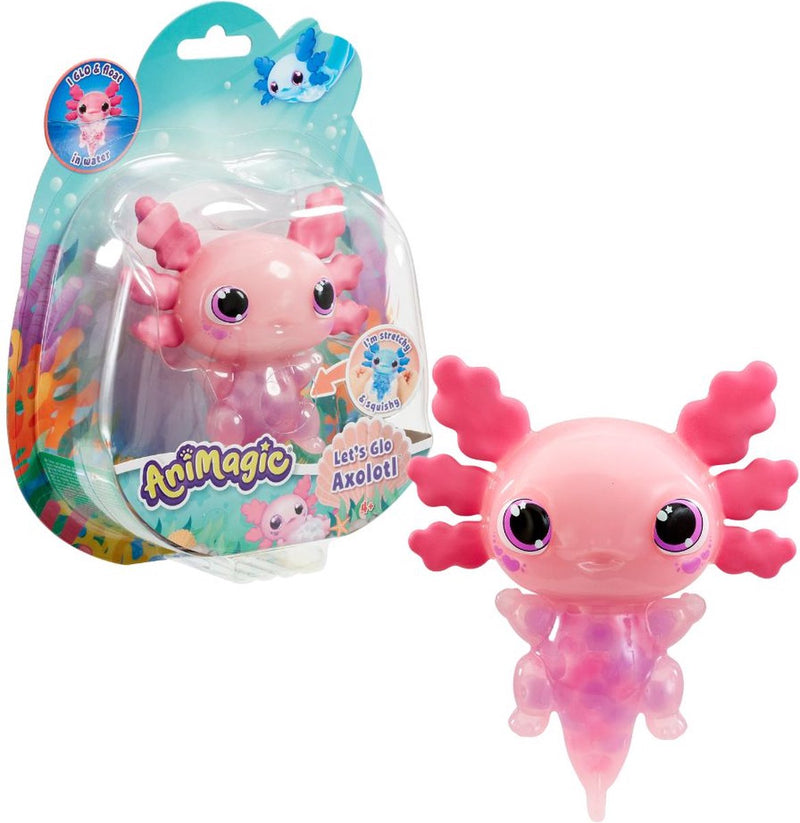 Load image into Gallery viewer, Goliath animagic let's glo axolotl roze - speelfiguur - lichtgevende axolotl

