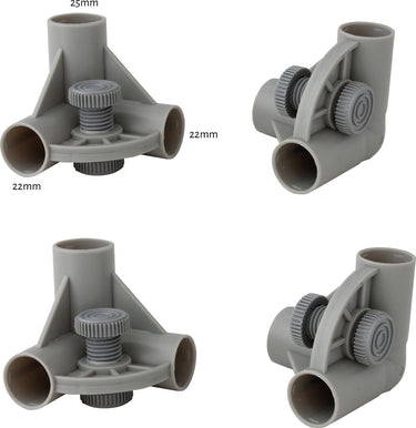 Eurotrail hoekstukken steekkast 25 22 mm 4pcs