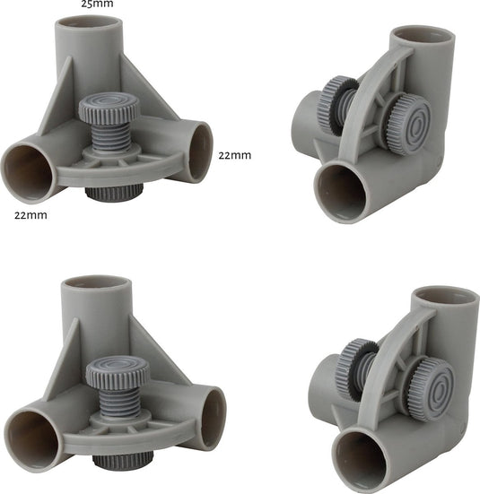Eurotrail hoekstukken steekkast 25 22 mm 4pcs