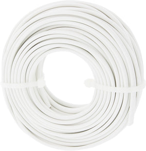 Q-link huishoudsnoer â€“ plat â€“ belastbaar tot 1200w â€“ 2 x 0.75 mmâ² â€“ 20 m â€“ wit