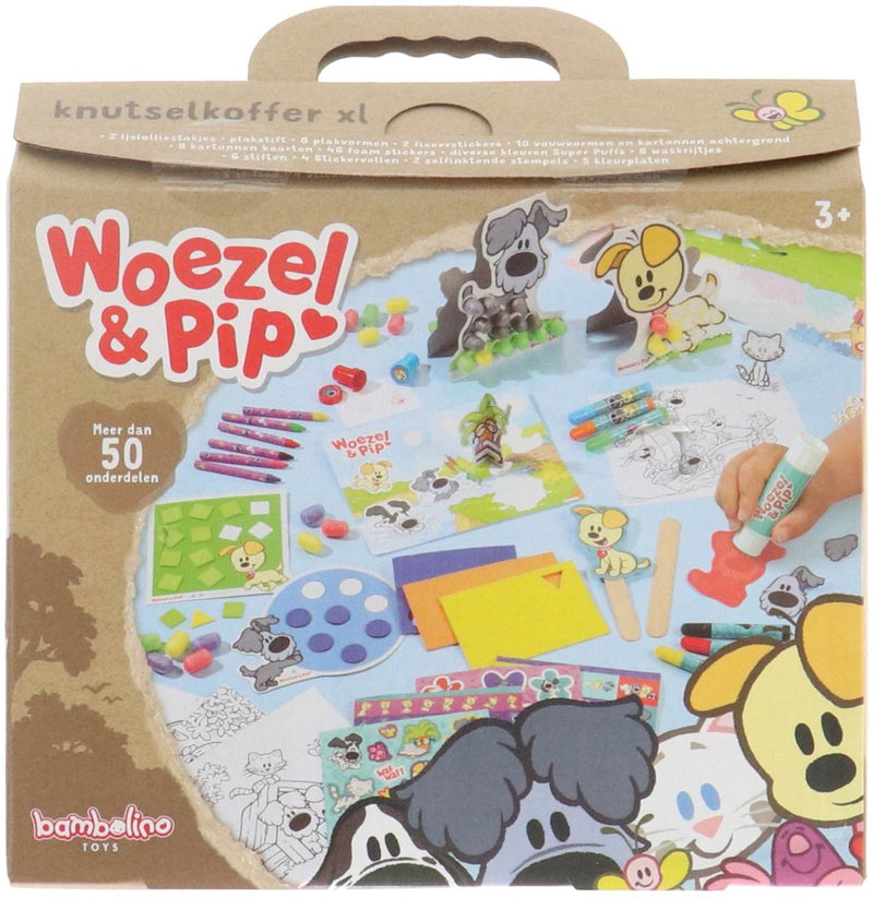 Load image into Gallery viewer, Bambolino woezel pip xl knutselkoffer met knutselbenodigheden, creatief speelgoed jongens en meisjes - junior vanaf 3 jaar - toys - knutselbox knutselpakket cadeau tip
