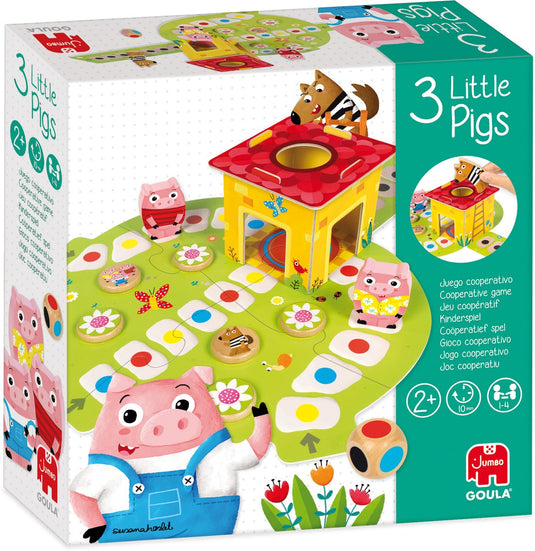 Goula jumbo - - drie kleine biggetjes - kinderspel - bordspel kinderen vanaf 2 jaar - speelgoed