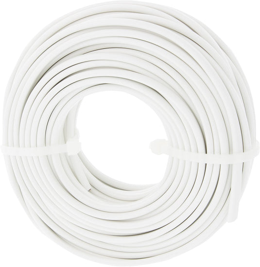 Q-link huishoudsnoer â€“ plat â€“ belastbaar tot 1200w â€“ 2 x 0.75 mmâ² â€“ 20 m â€“ wit
