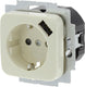 Busch-jaeger si inbouw wandcontactdoos usb - 1-voudig - randaarde - crème