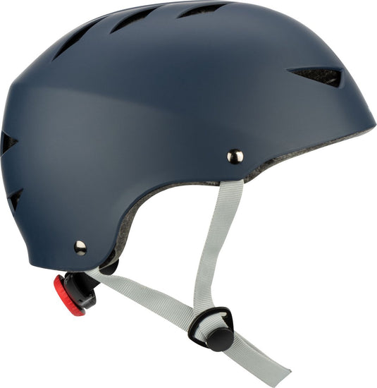 Nijdam skate helm verstelbaar - blue streak - maat m - blauw grijs