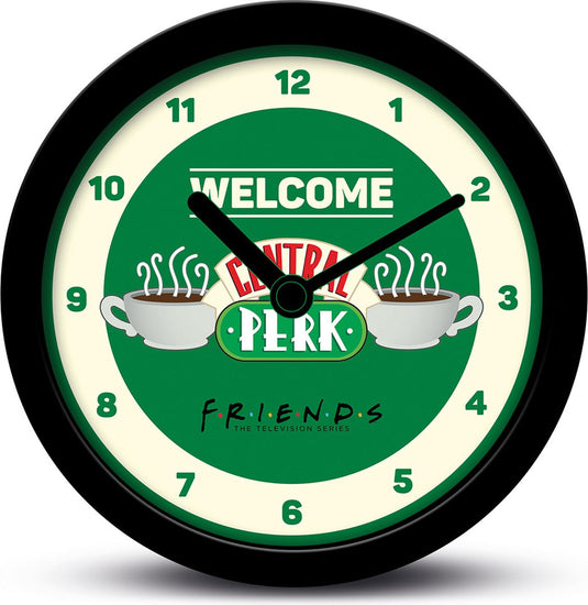 Pyramid international friends - central perk - welcome - bureauklok - groen - 12cm
