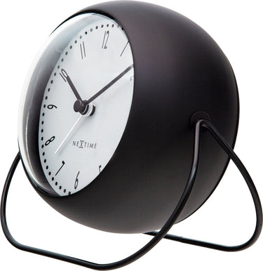 Nextime bubble alarm clock – tafelwekker – 14 × 12 × 8 cm – metaal – zwart – stil