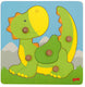 Goki houten noppenpuzzel draak, 5st.