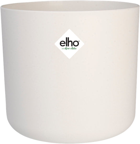 Elho b.for soft rond 18 - bloempot voor binnen - 100% gerecycled plastic - ø 18.3 x h 16.7 cm - wit