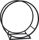 Pro garden brandhoutrek - metaal - zwart - 50 x 25 x 51 cm - openhaard accessoires