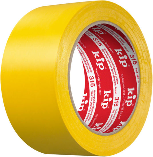 Kip 315 pvc-masking tape - sterke hechting - makkelijk afscheurbaar - geel - 50 mm