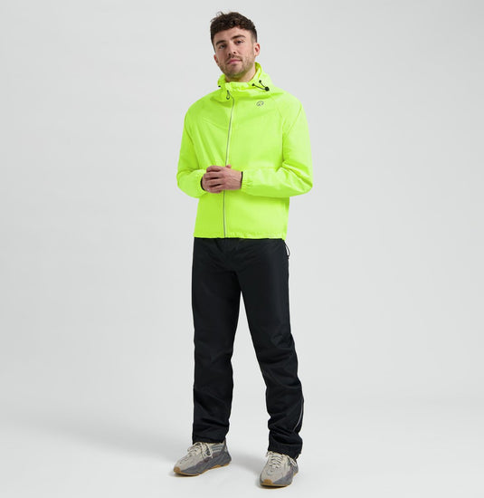 Rogelli commuter core regenpak unisex - waterdicht - fluorgeel - xl