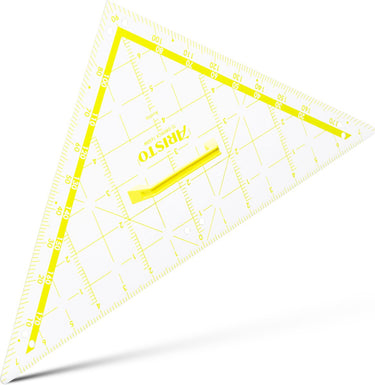 Aristo tekendriehoek - lengte 80 cm - onbuigzaam - transparant - voor schoolbord - ar-1650w