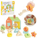 Classic world houten vormenhuis slot spel - educatief speelgoed 11-delig.