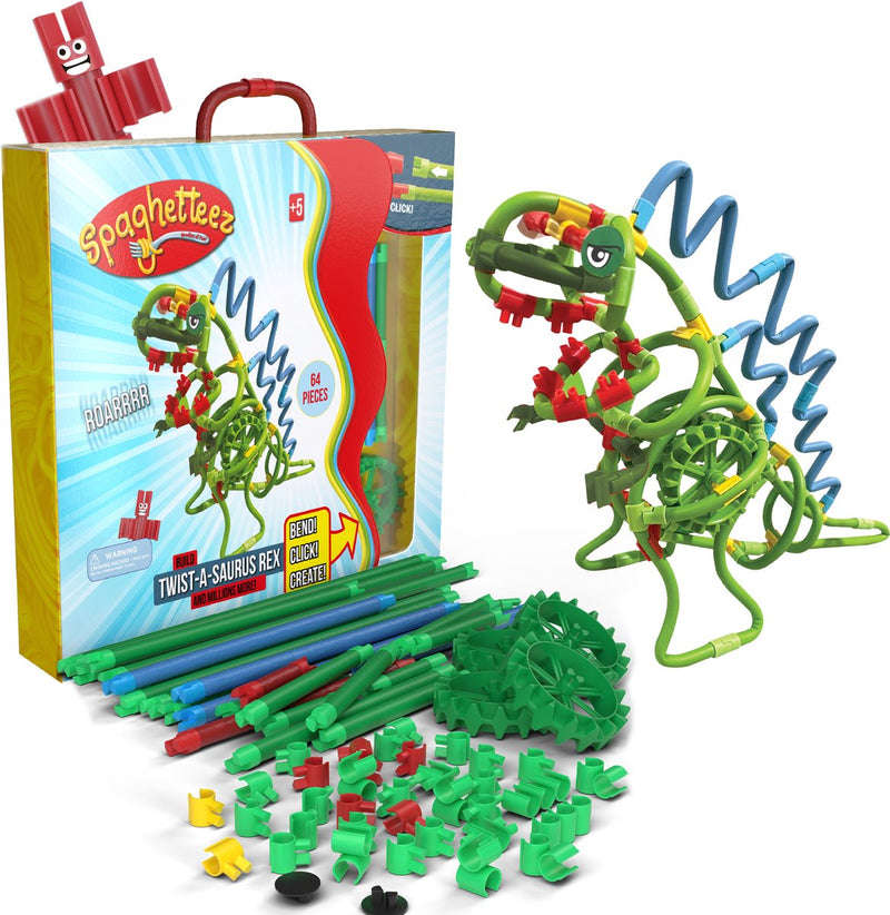 Load image into Gallery viewer, Spaghetteez twist-a-saurus rex flexibele bouwstaafjes, 64dlg.
