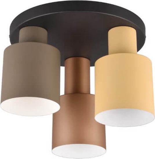Trio agudo - plafondlamp - multicolour - excl. 3x e27 4 w - plafondbevestiging