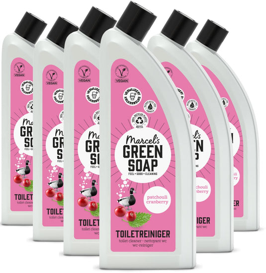 Marcel's green soap toiletreiniger - patchouli cranberry - 6 x 750ml