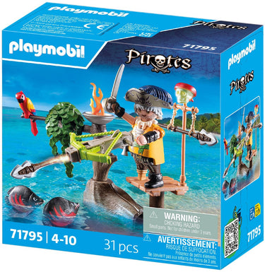 Playmobil pirates piraat met ballista - 71795