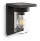 Calex asti solar wandlamp - tuinverlichting op zonne-energie - buitenlamp met bewegingssensor - warm wit licht - zwart