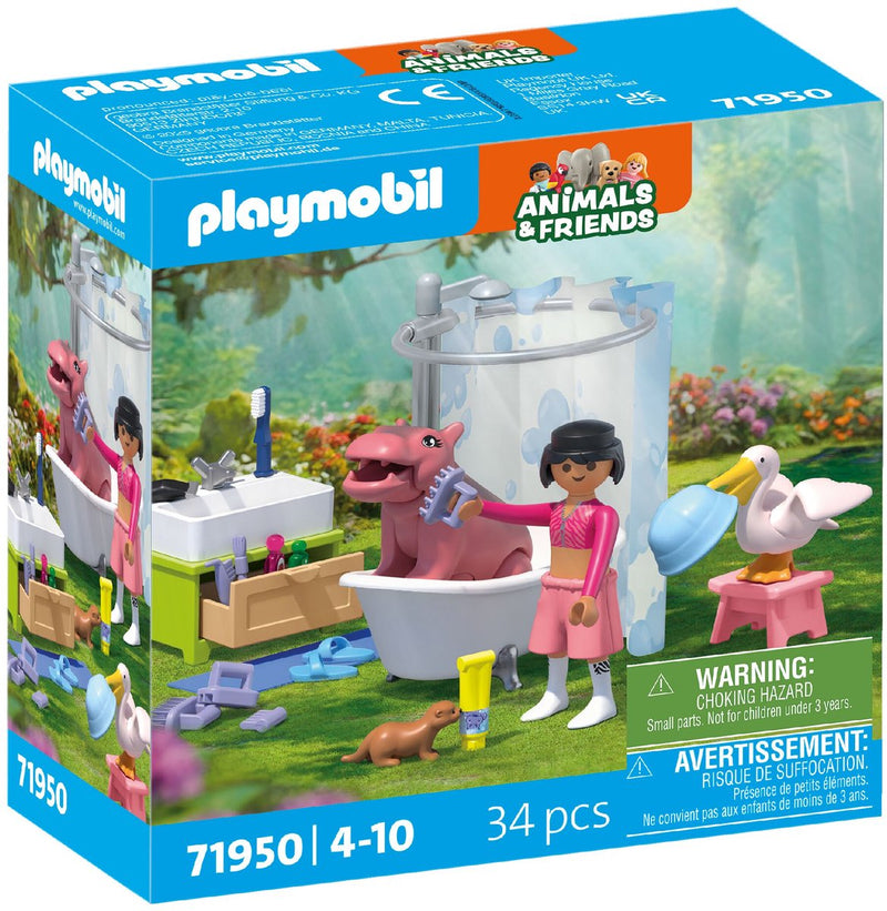 Load image into Gallery viewer, Playmobil animals friends dierenbadplezier - 71950
